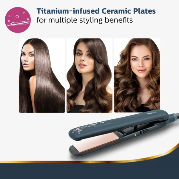 Philips Bhs397 Kerashine Titanium Hair Straightener (Teal)