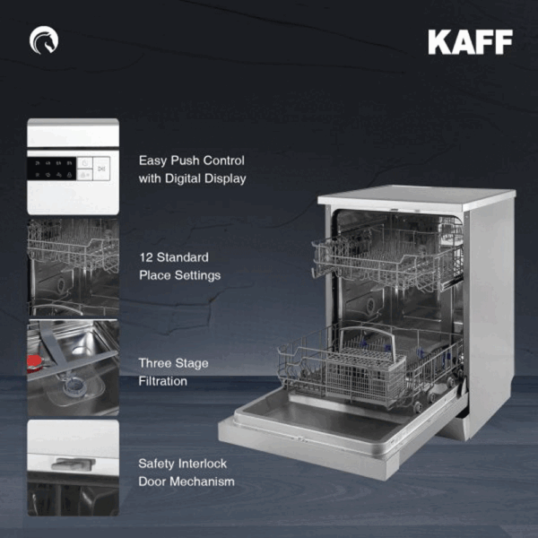 kaff-dw-vetra-60-dishwasher-silver (2) Kaff Dw Vetra 60 Dishwasher (Silver)