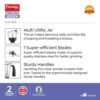 Prestige Endura 1000 W Mixer Grinder, 6 Jars (1500 ml, 1000 ml, 1500 ml, 450 ml) (Black, Silver)