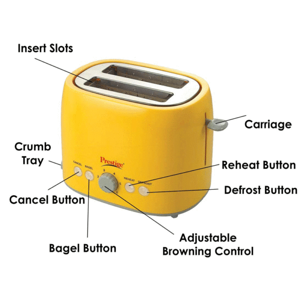 PRESTIGE PPTPKY POP-UP TOASTER (YELLOW)4 Prestige Pptpky Pop-Up Toaster (Yellow)